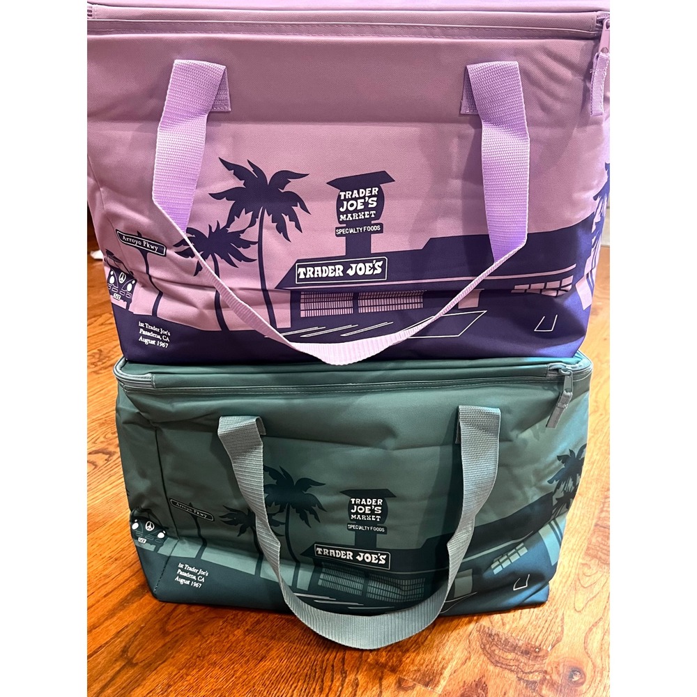 Trader Joe's Large Reusable Insulated Bag Set 8 Gallon Cooler 79538